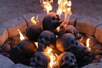 Skull Fireplace Logs